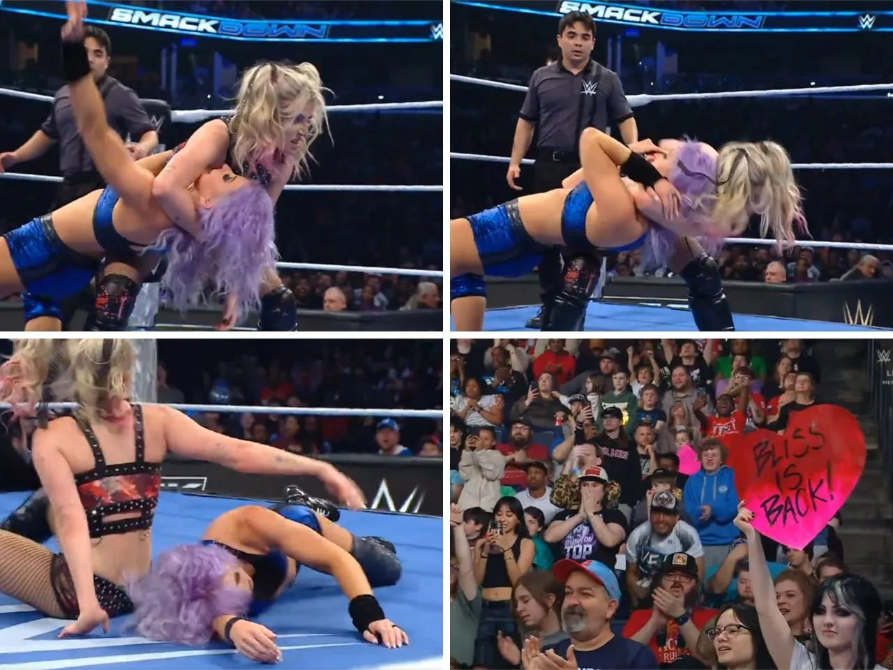 WATCH: Alexa Bliss gives tribute to Bray Wyatt with Sister Abigail DDT on her WWE Smackdown return