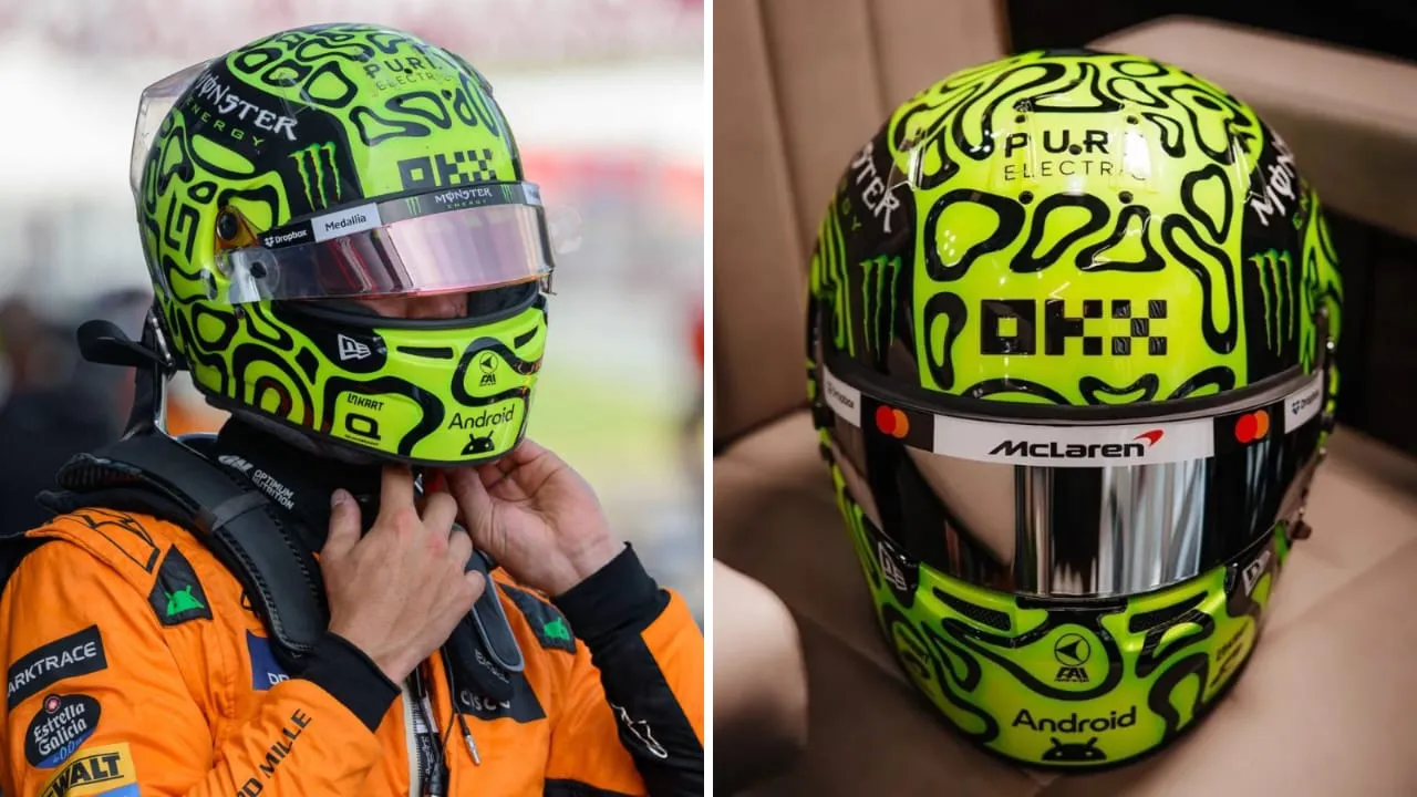 Lando Norris' new helmet for 2025 Formula 1 design sparks mixed reactions from McLaren fans