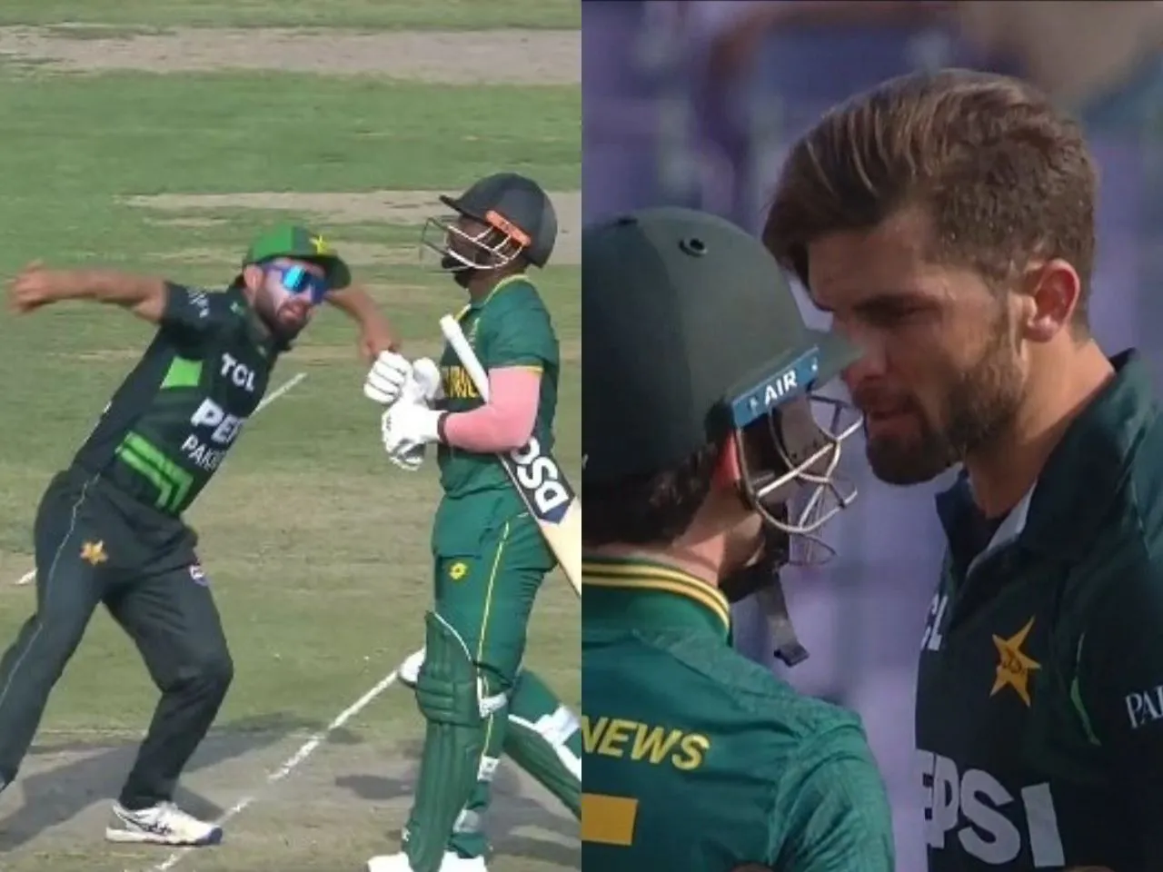 Pakistan and South Africa players fight