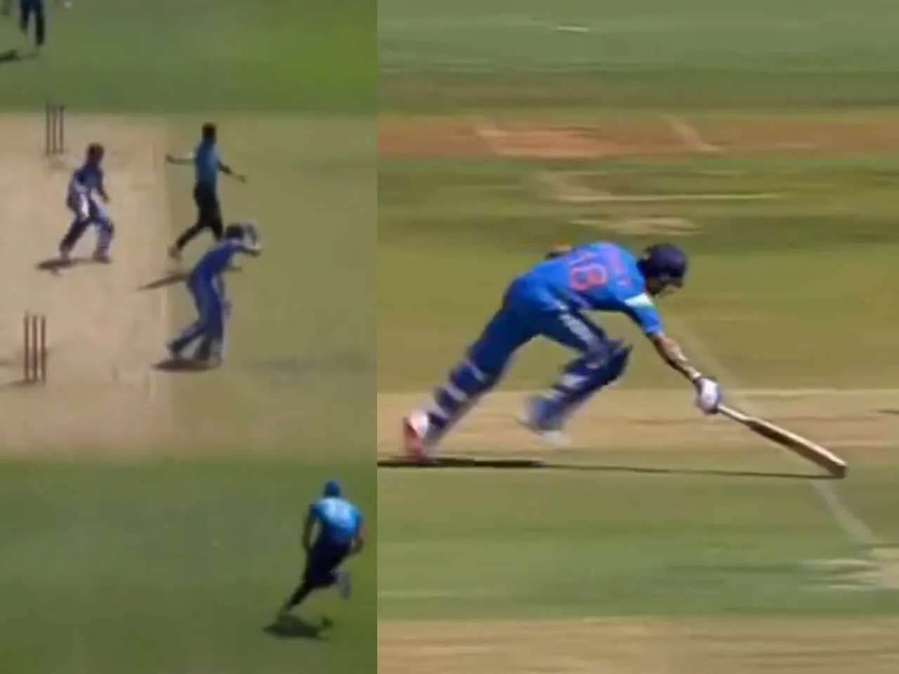 Virat Kohli run out scare