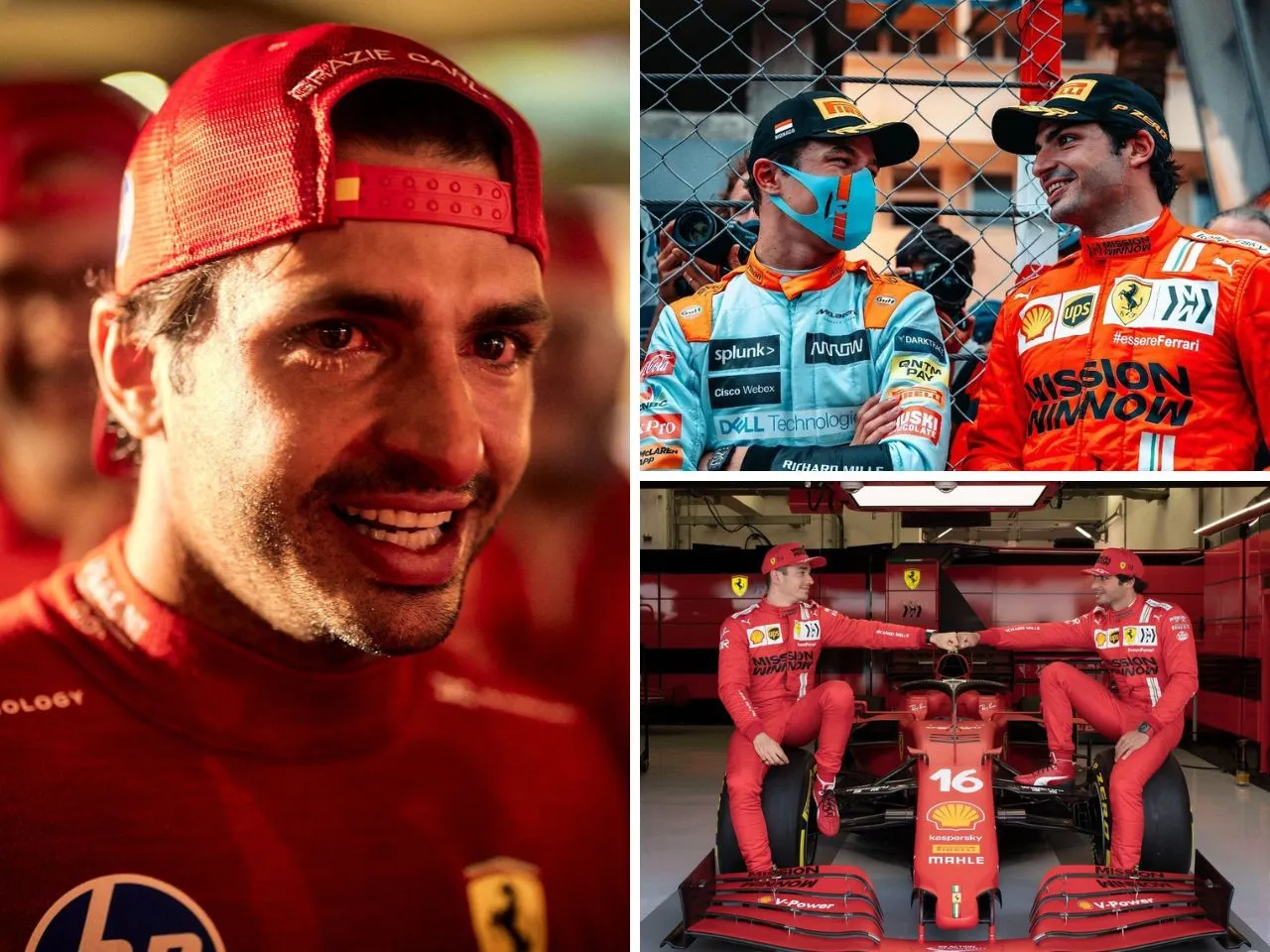 Carlos Sainz gets emotional on charles leclerc and Lando Norris