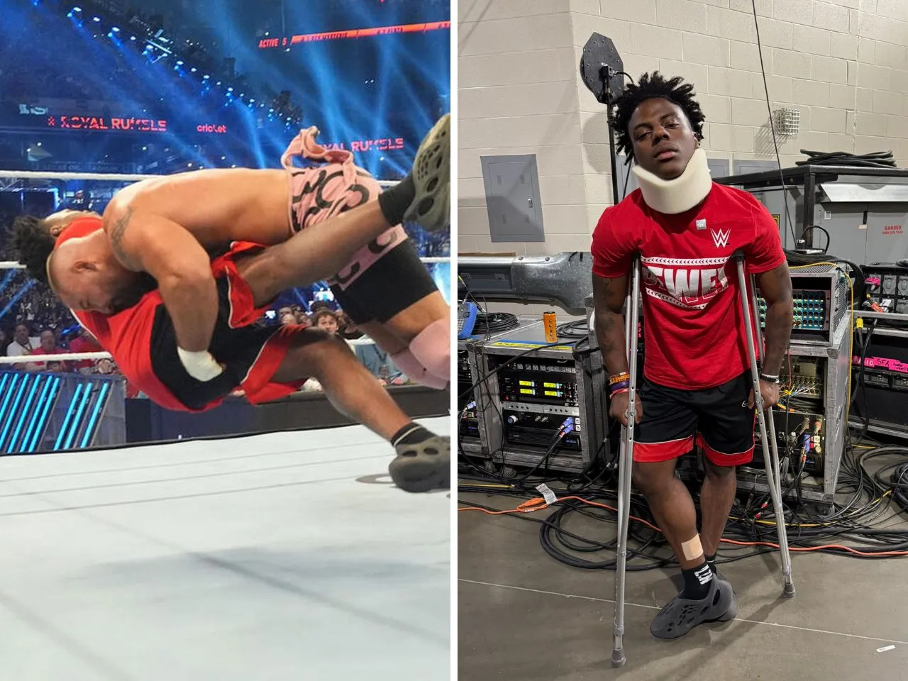 WATCH: IShowSpeed claims he nearly died after taking Bron Breakker's spear at Royal Rumble