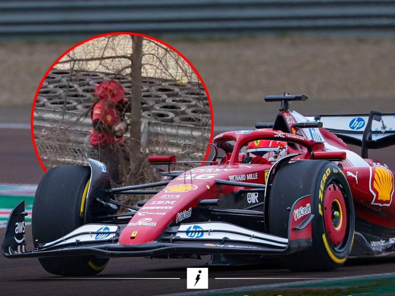 Ferrari Fan fined for cutting a tree outside the Maranello testing track.
