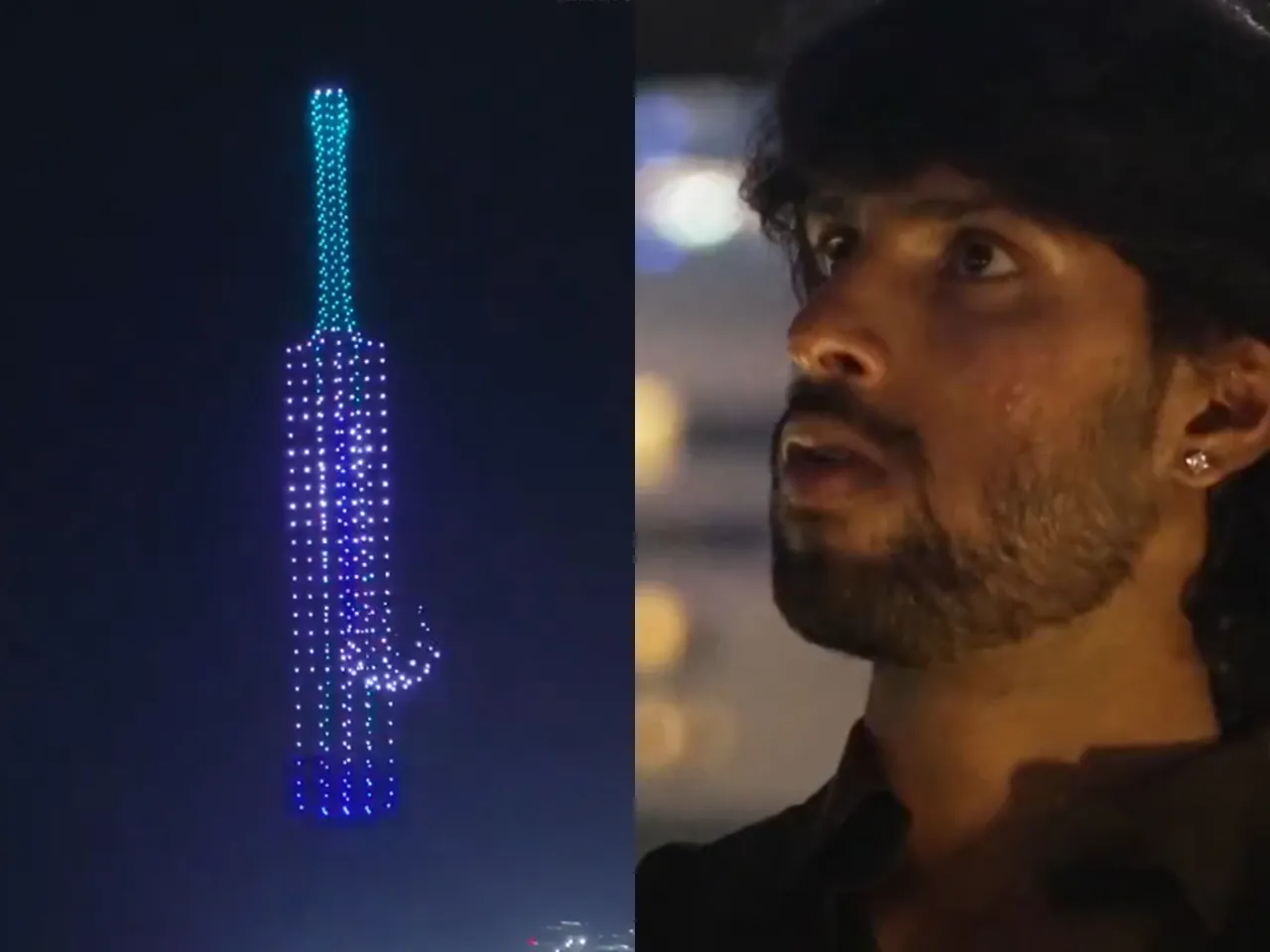 Light show in Dubai on the eve of IND vs PAK match 