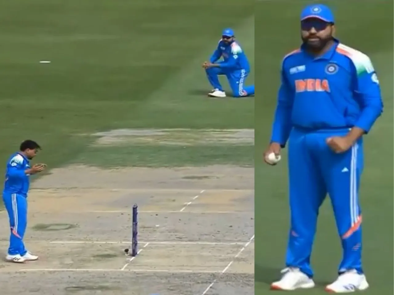 Rohit Sharma abusing Kuldeep Yadav