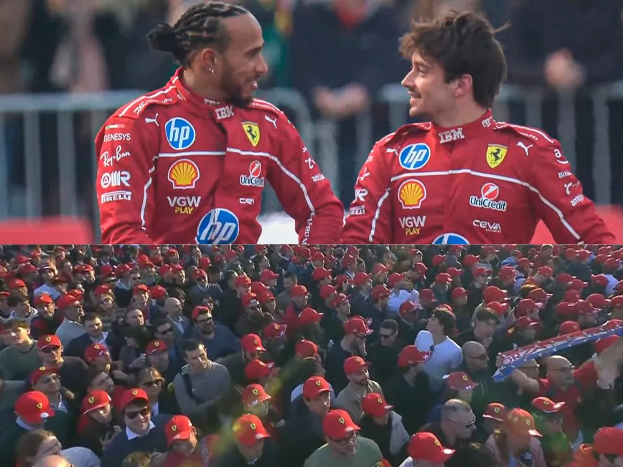 Lewis Hamilton and Charles Leclerc were stunned by the Ferrari Fanbase in Milan