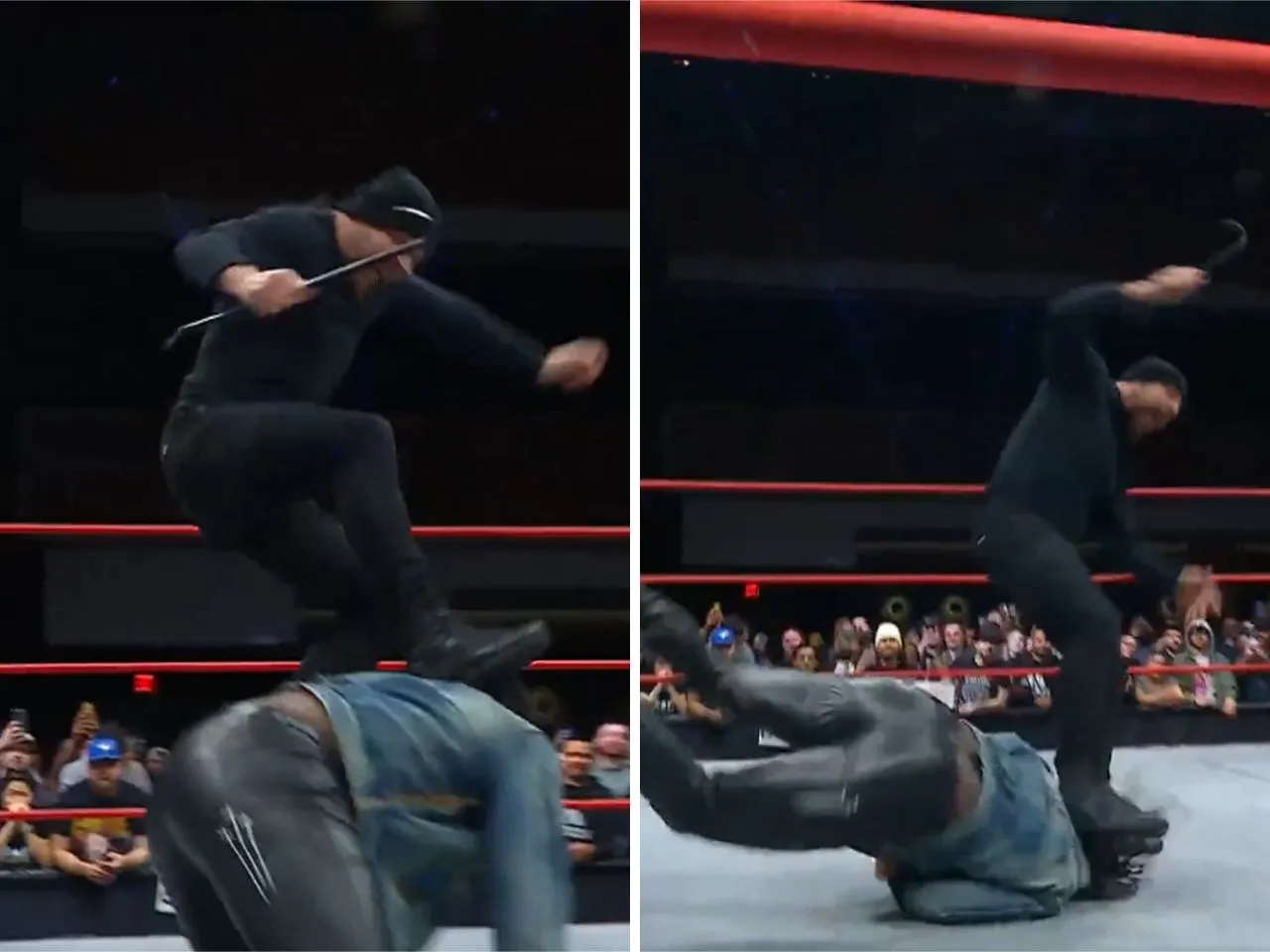 WATCH: Jon Moxley uses Seth Rollins' Curb Stomp on Swerve Strickland on AEW Collision