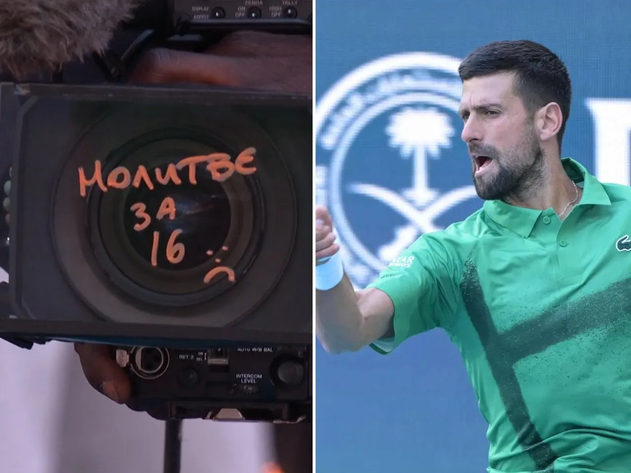 Novak Djokovic wrote a message on camera at the Miami Open 2025 tennis tournament