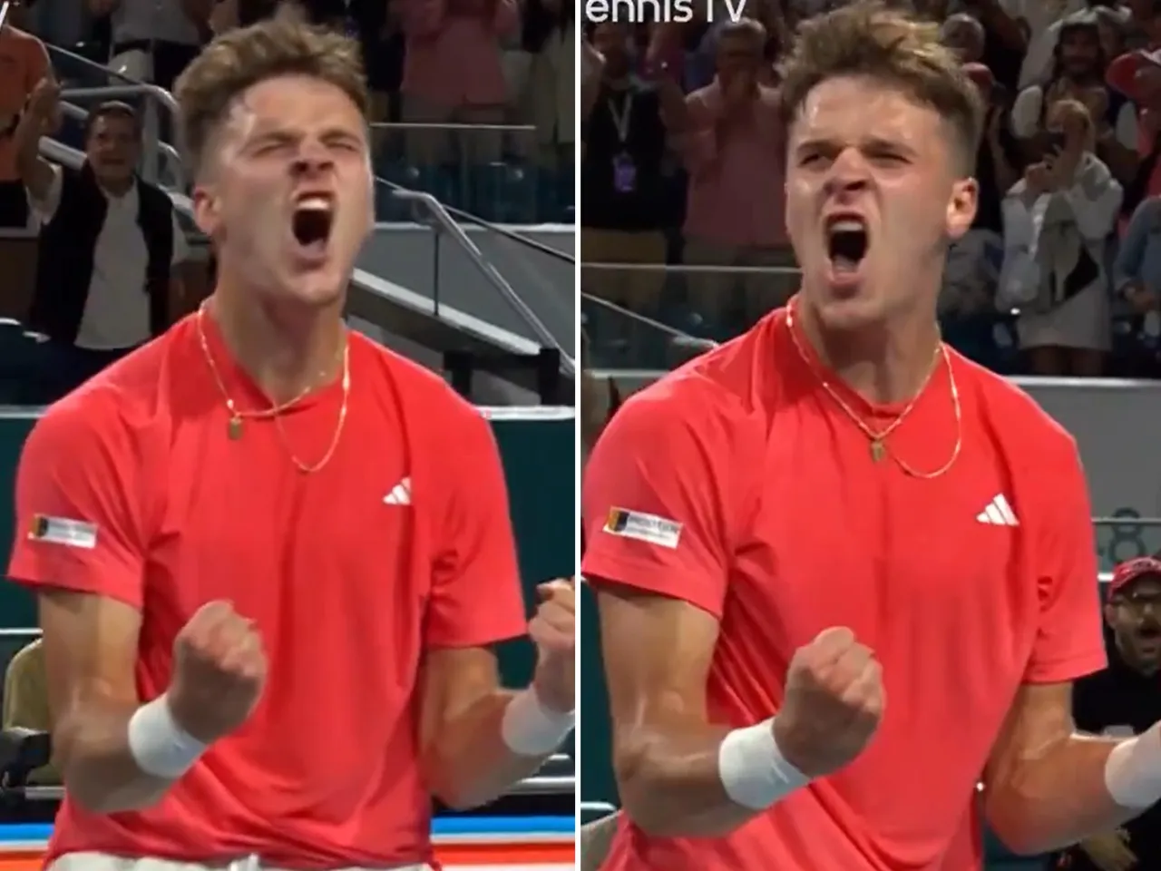 Mensik's Exuberant Celebration