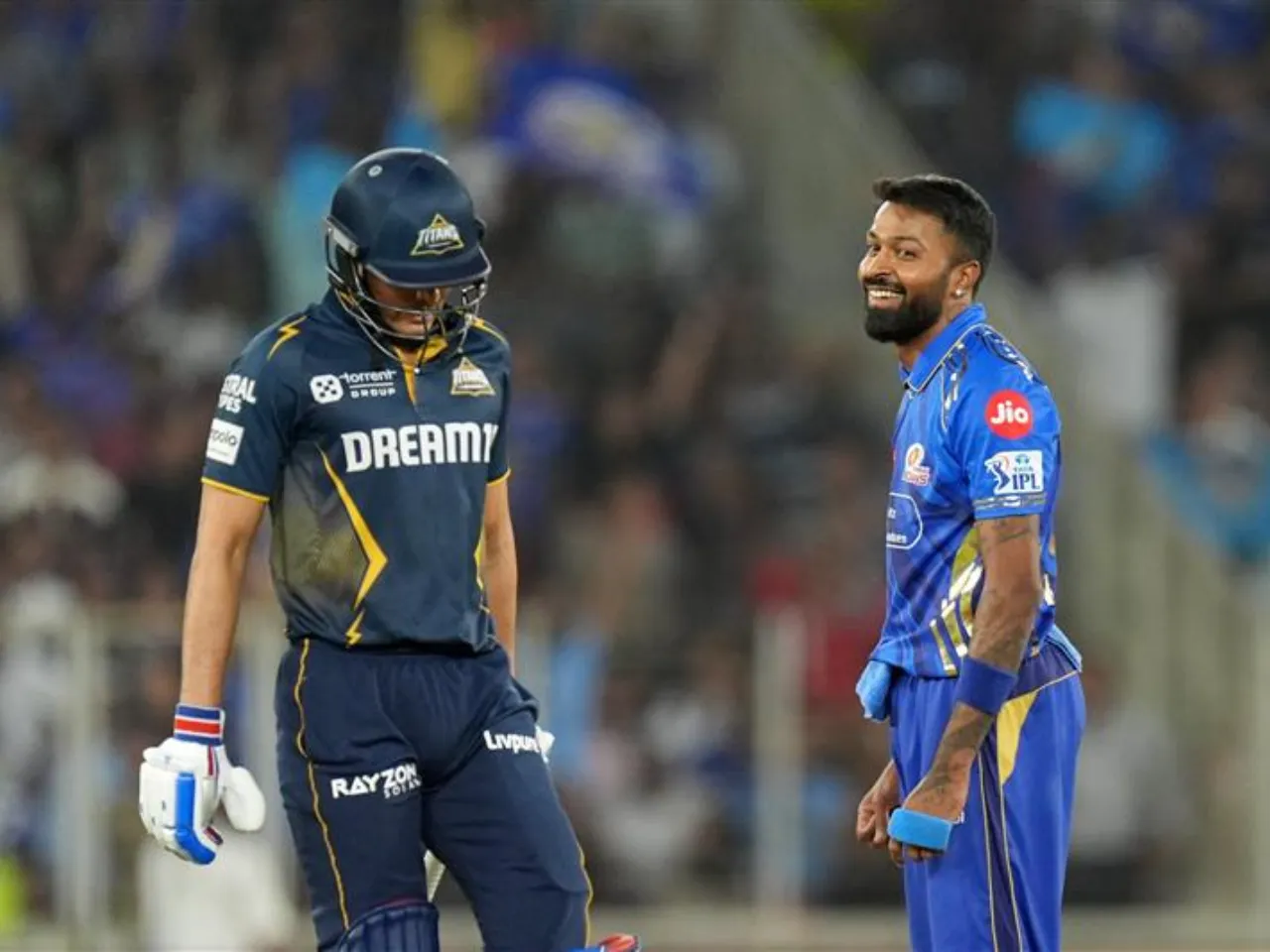 Hardik Pandya gives send-off stare to Shubman Gill in GT vs MI game, IPL 2025 (File Photo: Screengrab/X/Internet)