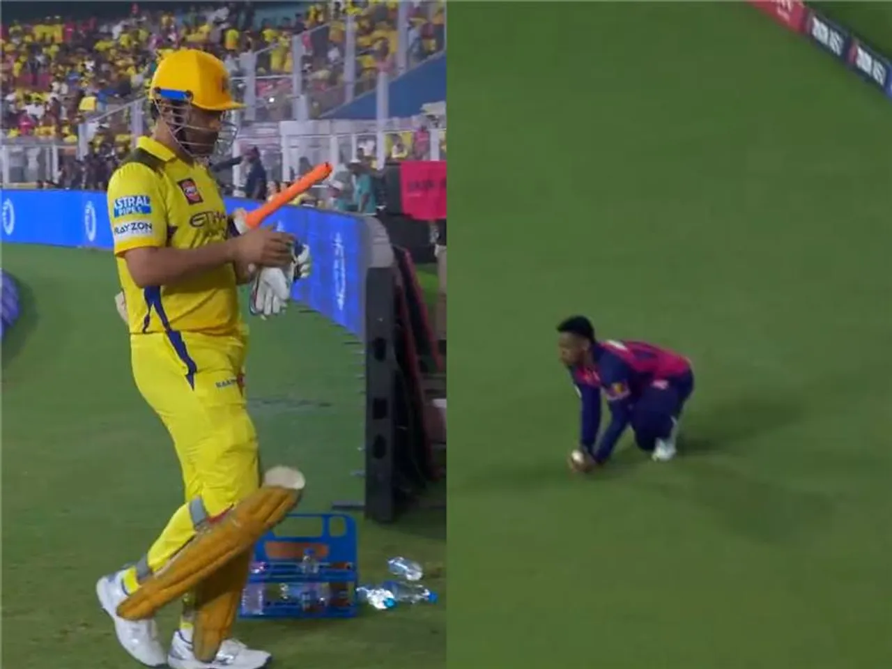 MS Dhoni and Shimron Hetmyer (File Photo: X/Internet)