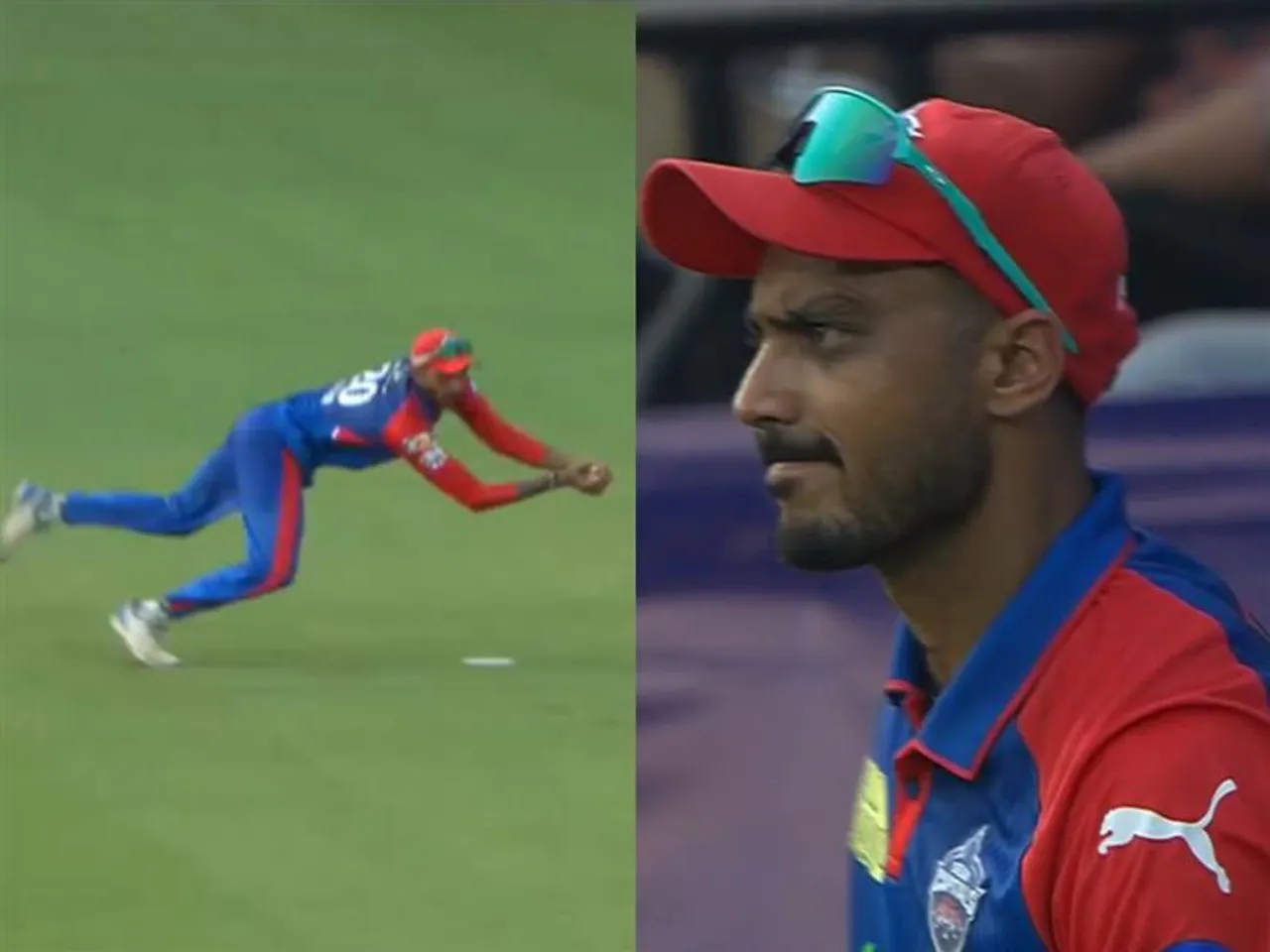 Axar Patel takes magnificent catch