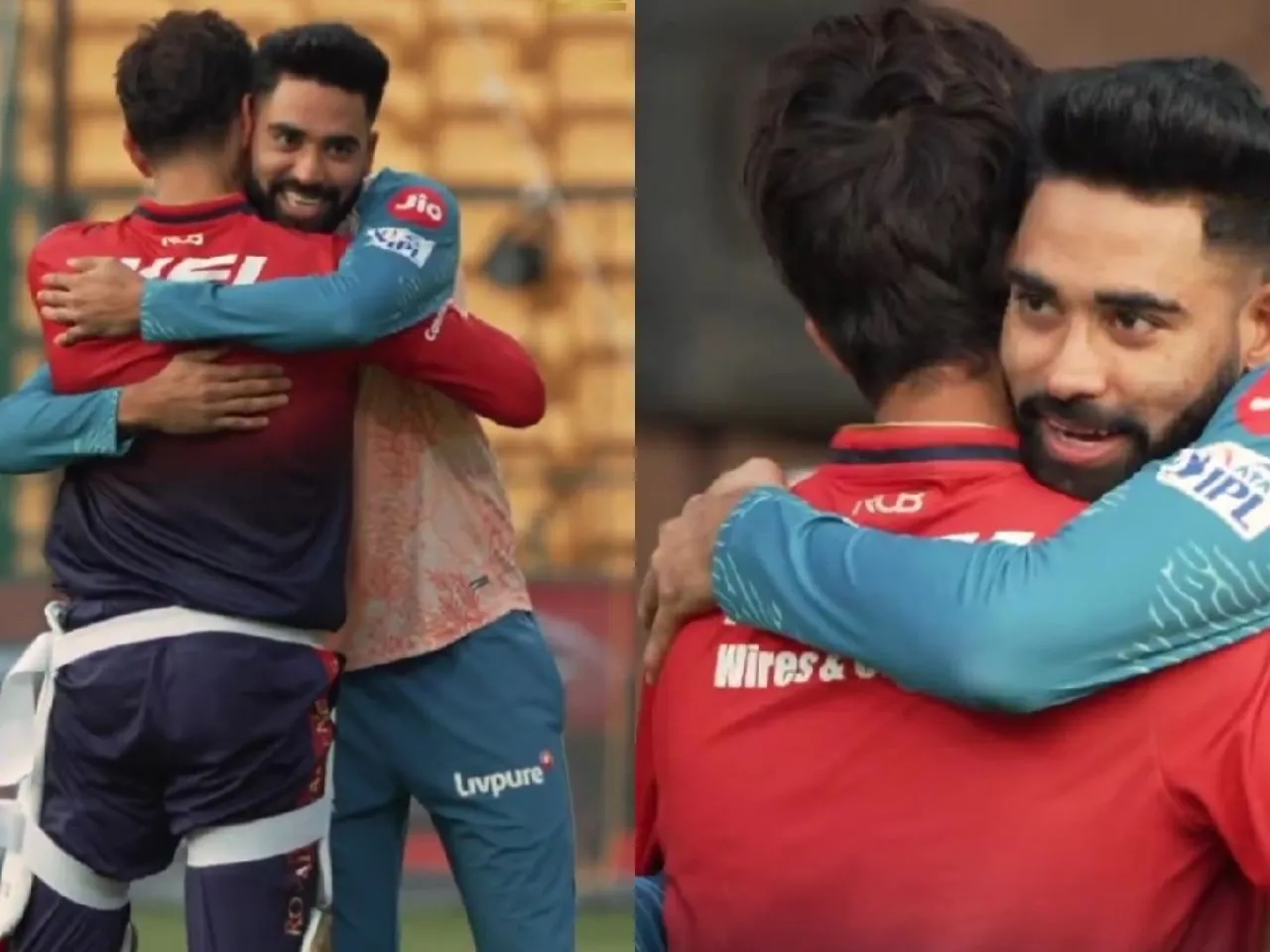 Mohammed Siraj meets former RCB teammates