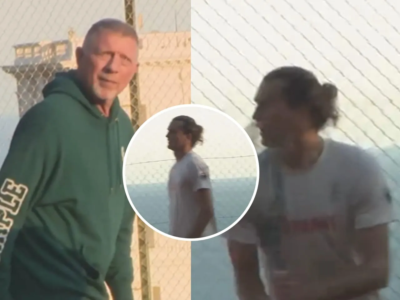 Boris Becker Spotted Supervising Alexander Zverev's Practice