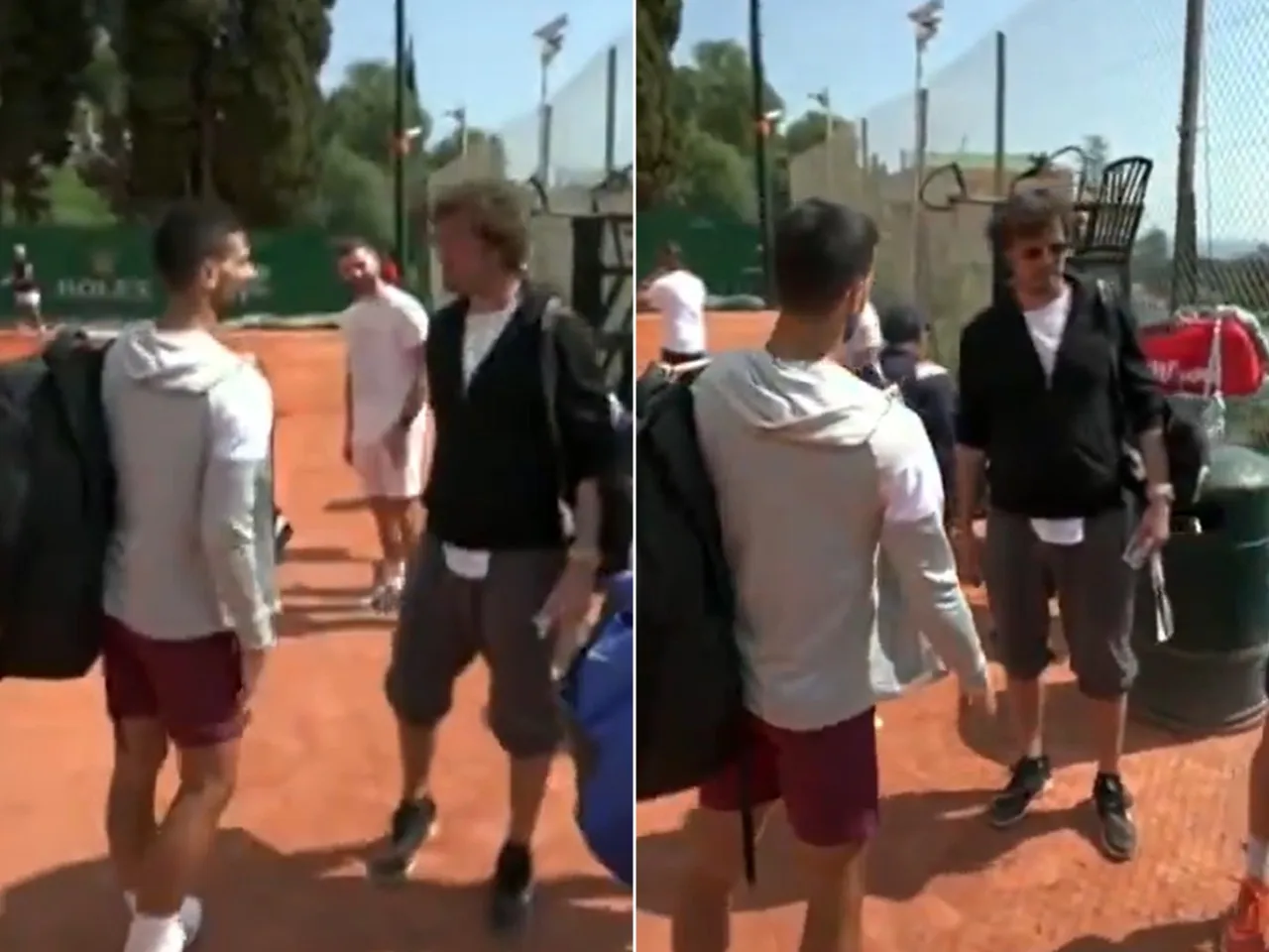 Novak Djokovic's hug with Andrey Rublev’s coach Marat Safin