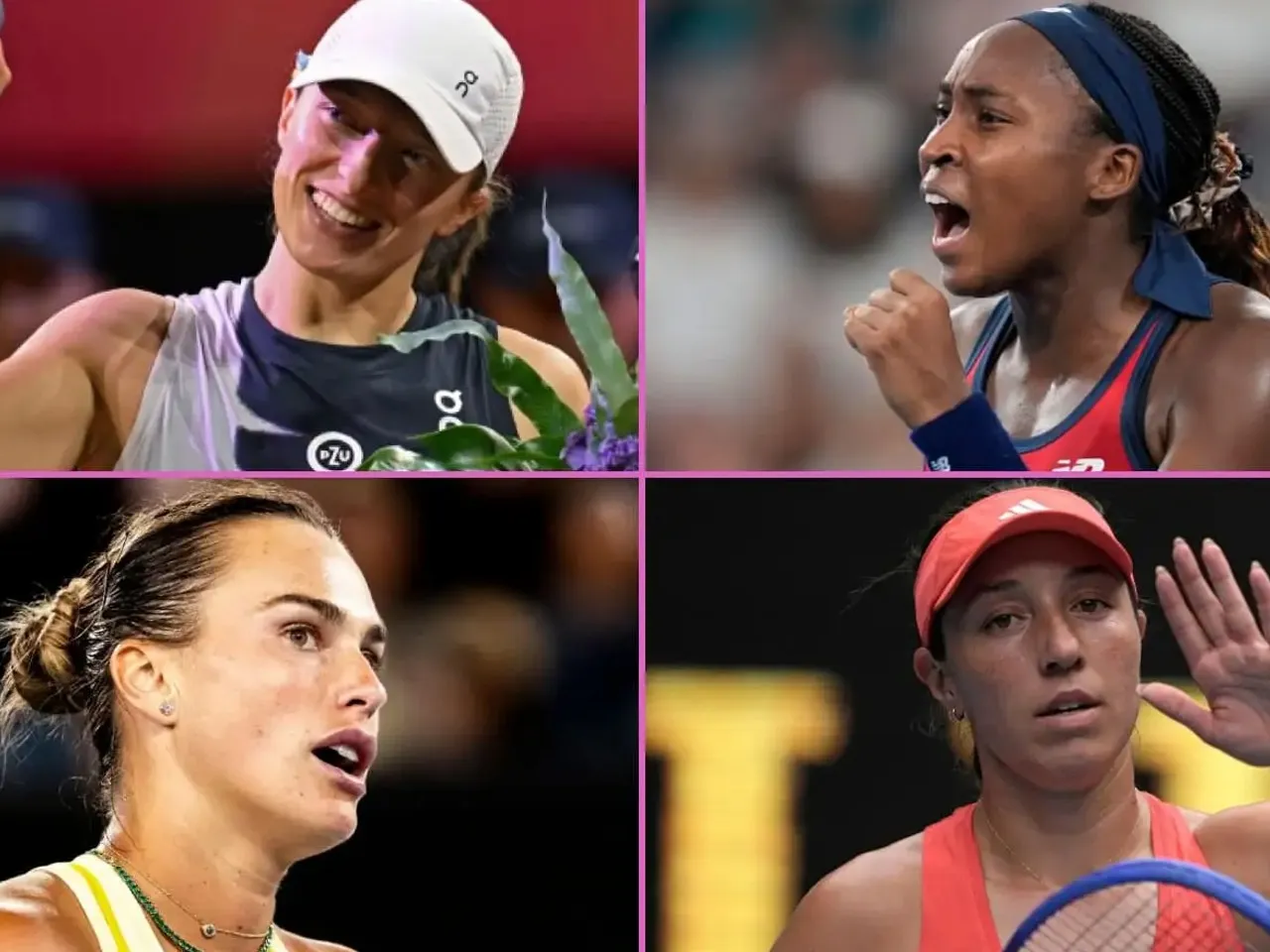 Coco Gauff, Aryna Sabalenka, Iga Swiatek and Jessica Pegula