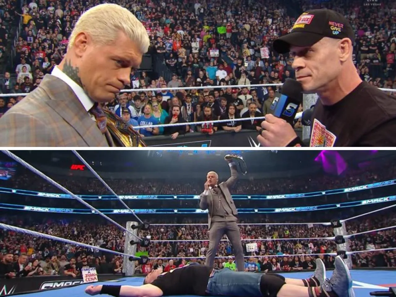 WATCH: Heel John Cena gets cheered, face Cody Rhodes gets booed by fans on WWE SmackDown ahead of WrestleMania 41