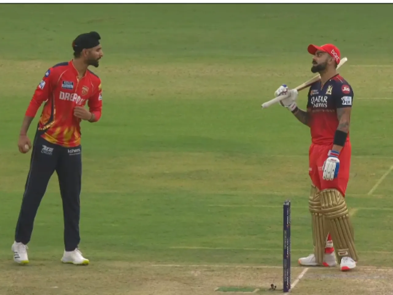 Virat Kohli in conversation with Harpreet Brar