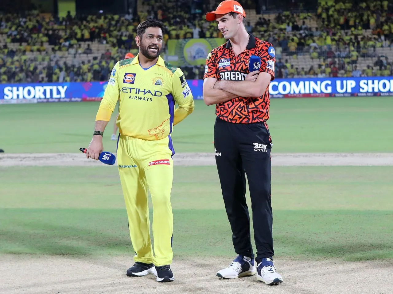 CSK vs SRH: MS Dhoni and Pat Cummins