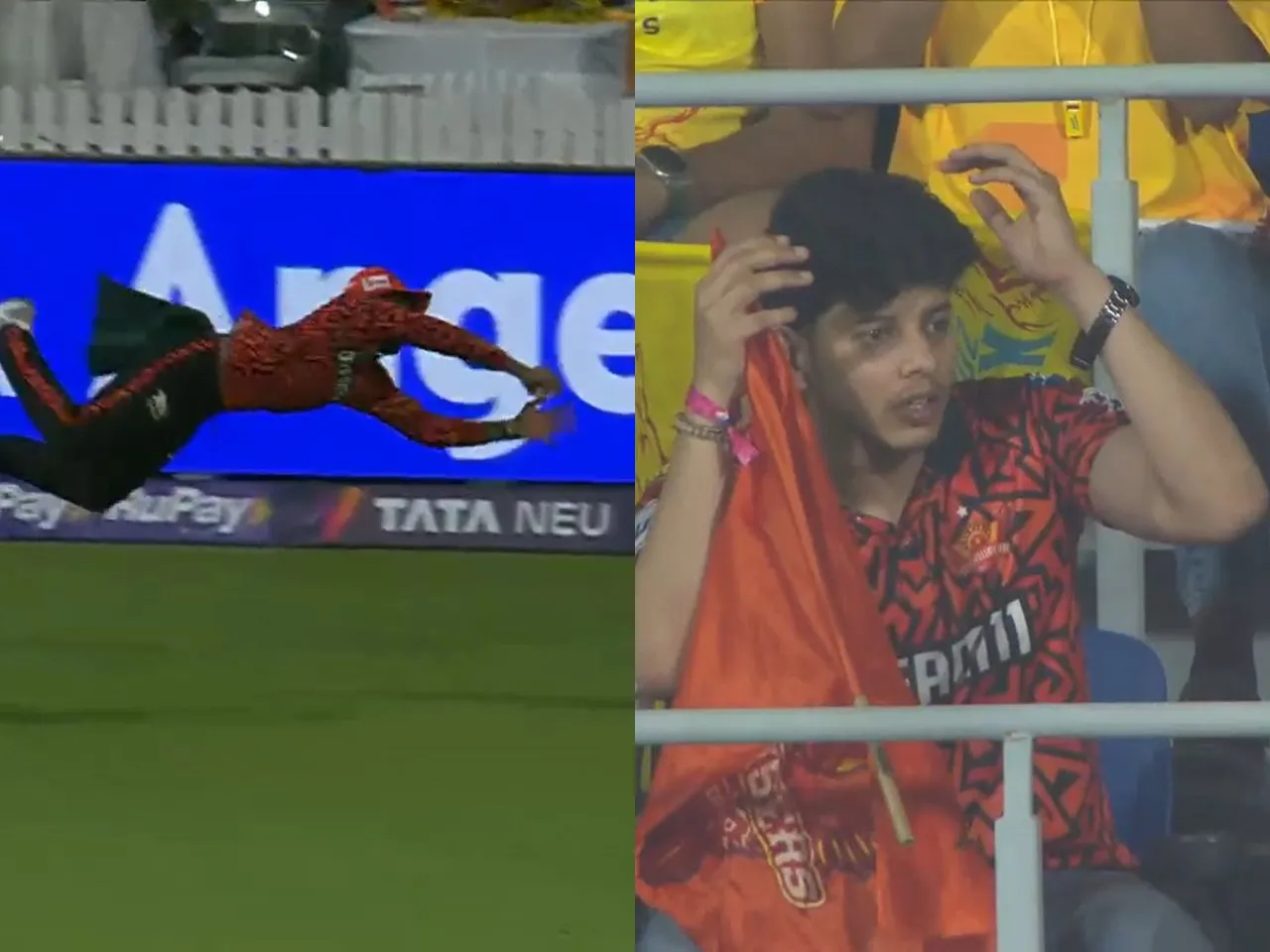 CSK vs SRH : Kamindu Mendis catch of Dewald Brevis