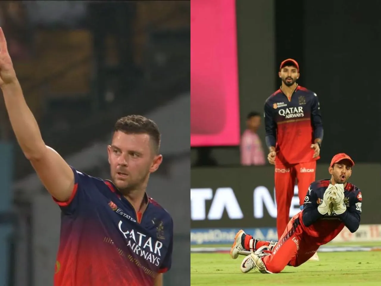 Josh Hazlewood and Jitesh Sharma