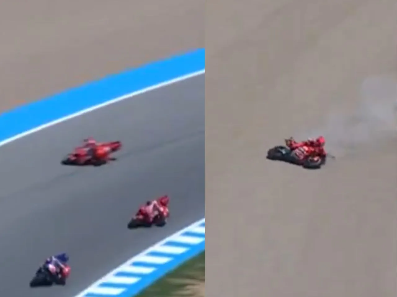 Marc Marquez crash at 2025 MotoGP Spanish GP in Jerez