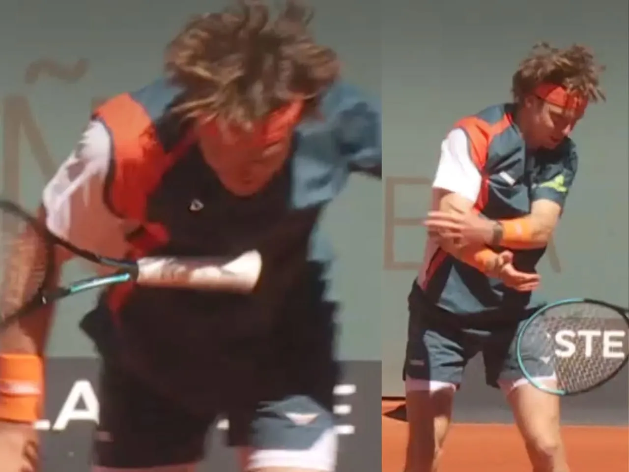 Andrey Rublev Hurls Racket in Frustration