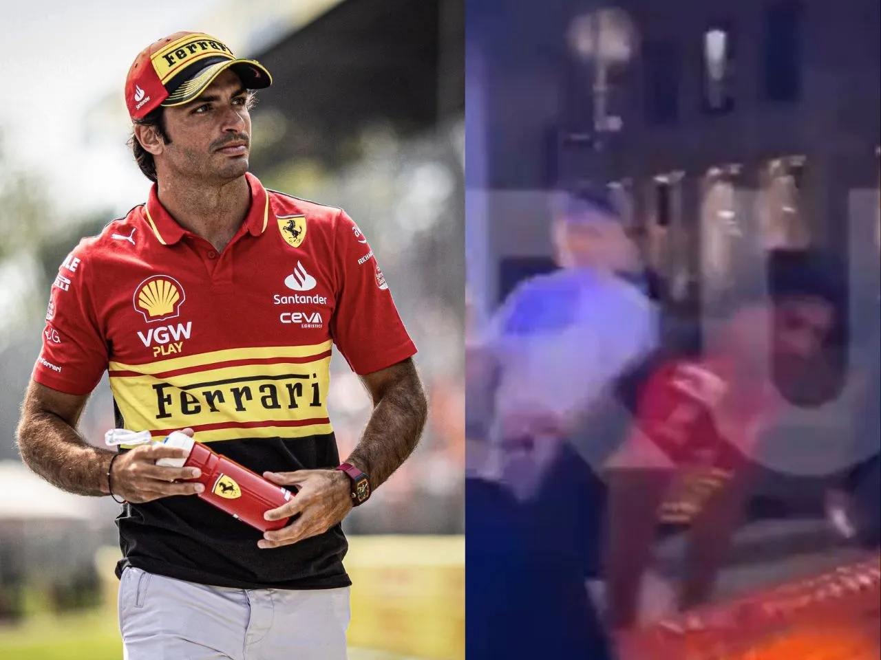Carlos Sainz catching Thief in MIlan