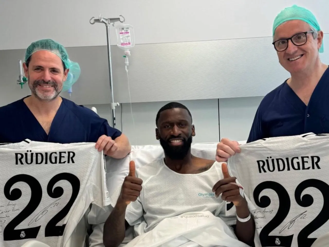 Antonio Rudiger's first message after successful knee surgery