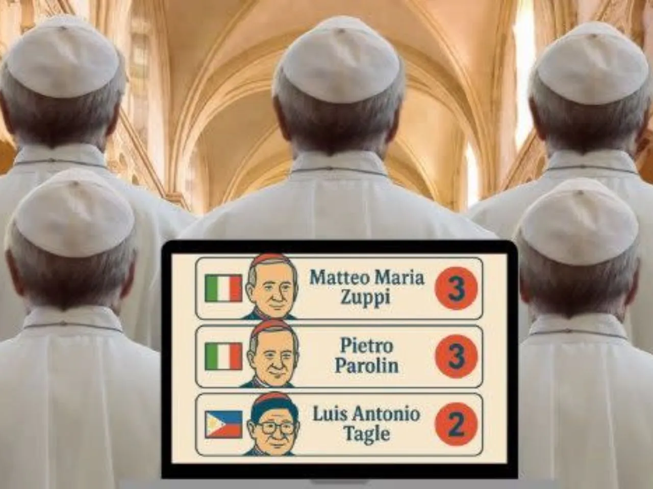 Thousands of Italian people play Fantapapa to select next pope