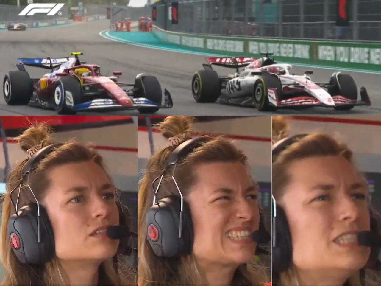Ocon vs Lewis Laura Mueller reaction