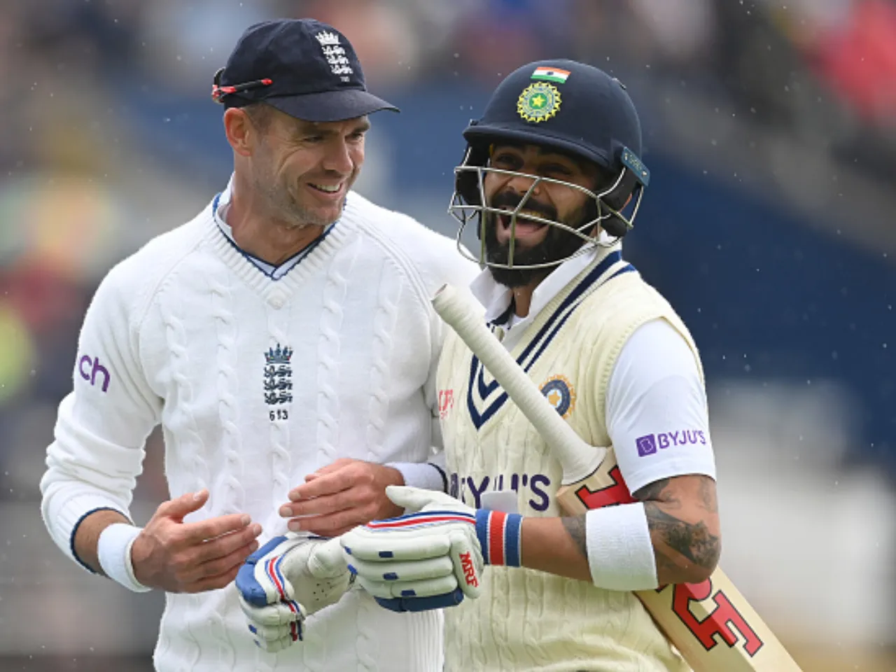 James Anderson and Virat Kohli 
