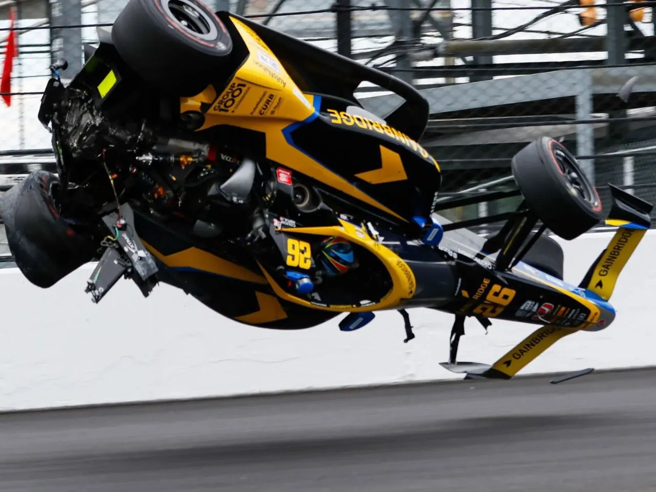 Cadillac F1 driver Colton Herta Crash at Indy 500