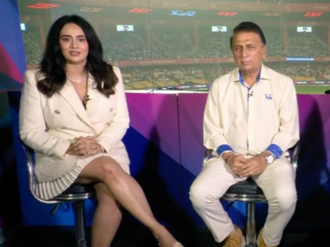 Sunil Gavaskar and Mayanti Langer