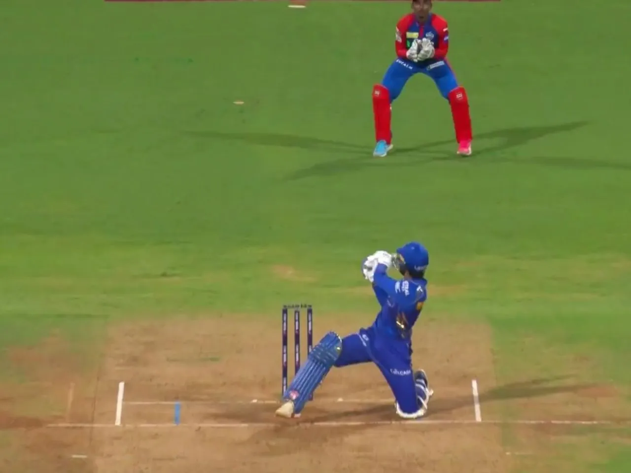 MI vs DC: Tilak Varma six