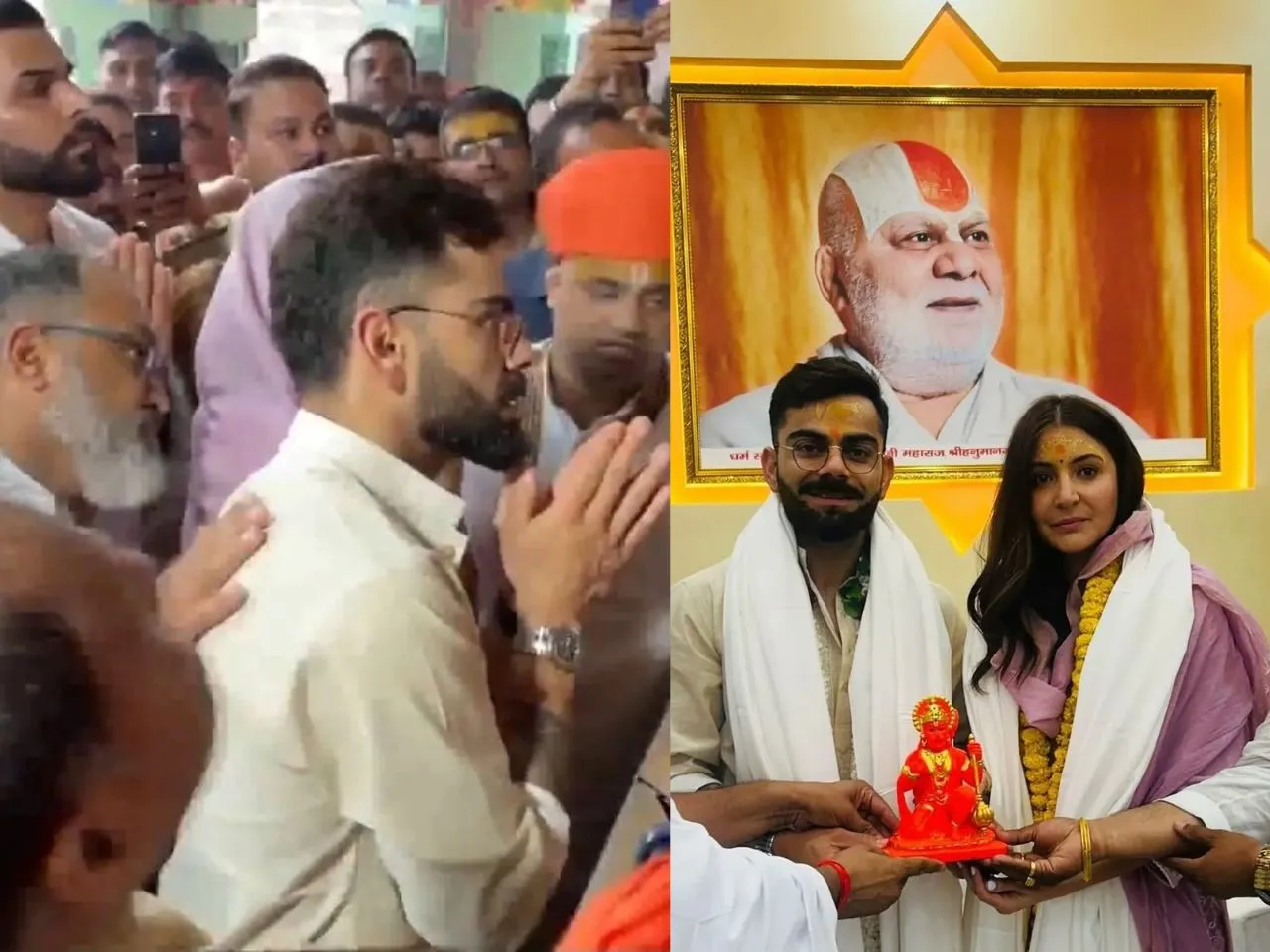Virat Kohli and Anushka Sharma visit Hanuman Garhi temple before LSG game