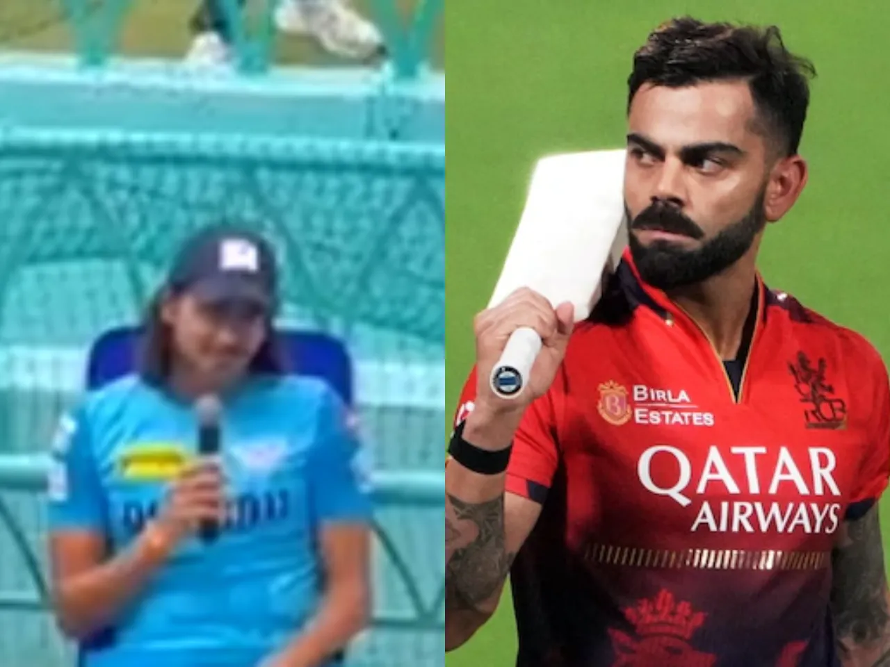 Digvesh Rathi and Virat Kohli 