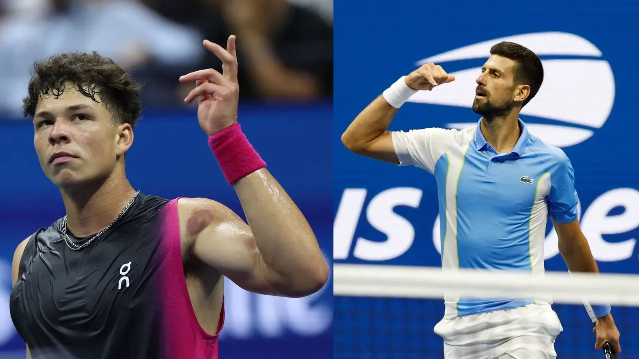 Ben Shelton & Novak Djokovic (Source: X)