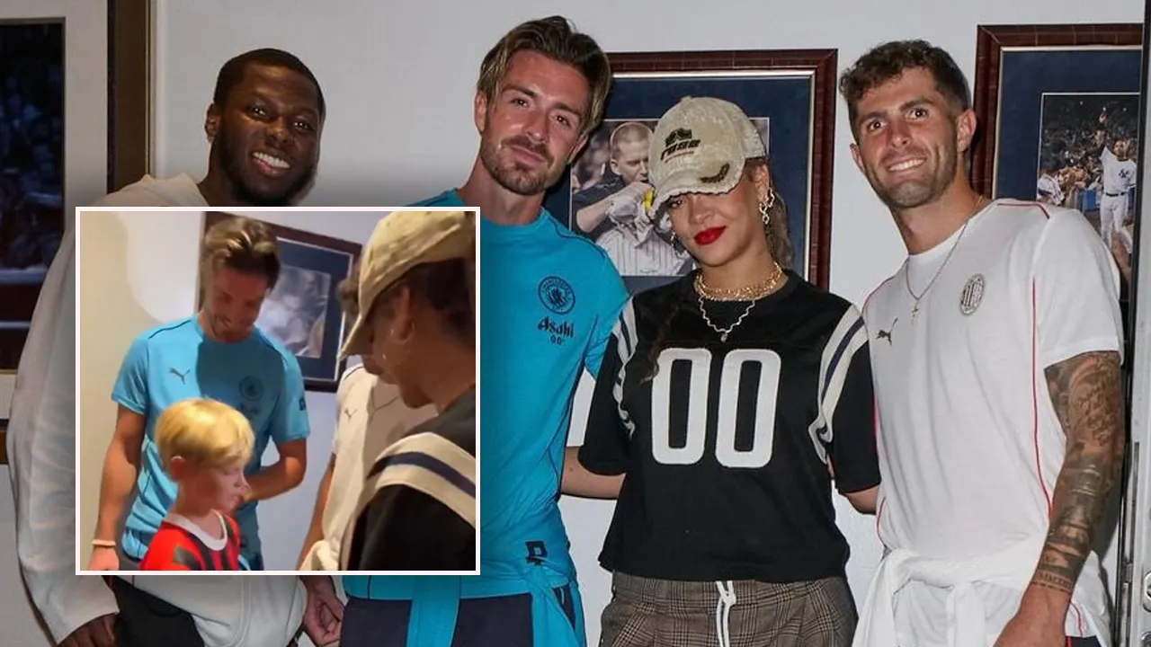 Jack Grealish and Rihanna