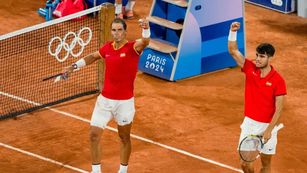 Rafael Nadal and Carlos Alcaraz (Source: X)