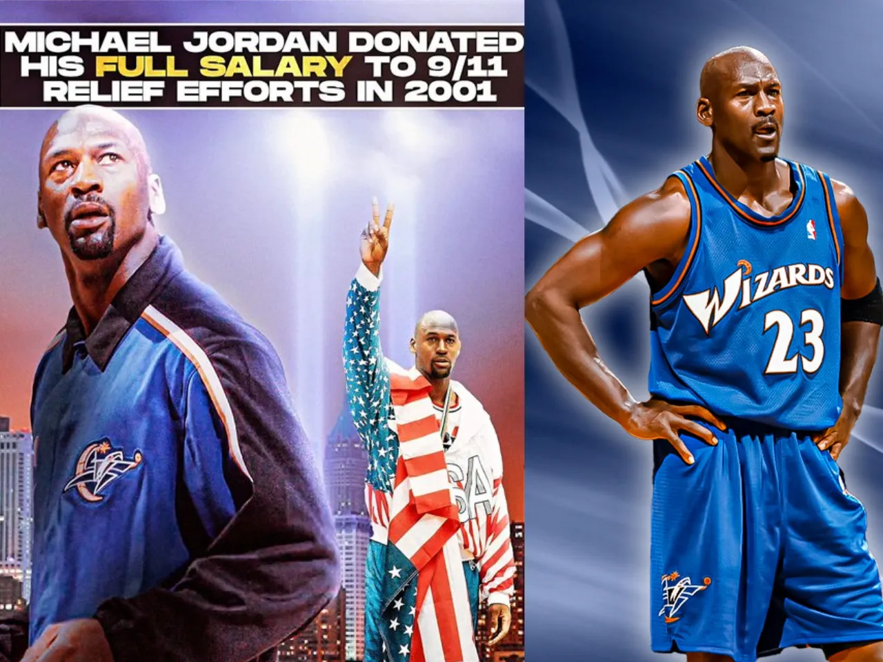 Throwback to Michael Jordan coming out of retirement following 911 attacks