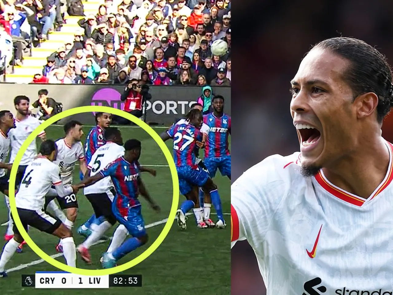 Virgil van Dijk vs Crystal Palace