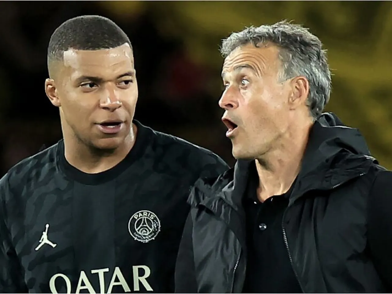 PSG Kylian Mbappe and Luis Enrique