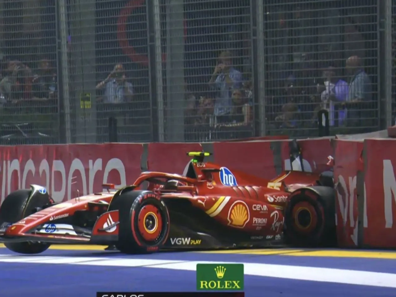 Sainz Crash Sing (Instagram)