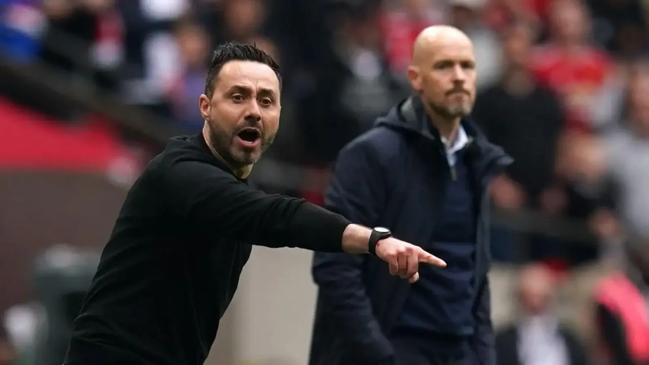 Erik Ten Hag and Roberto de zerbi (Source : Twitter)