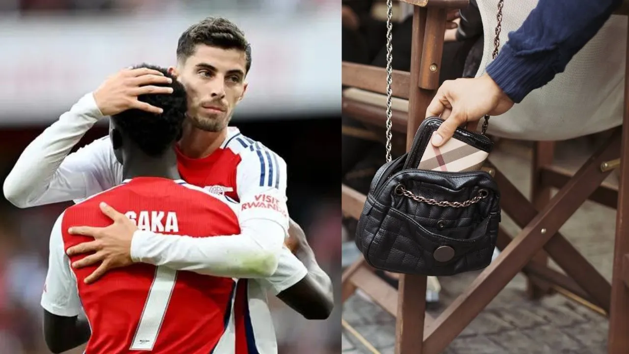Professional pickpockets at Arsenal dinner table (Source: X)
