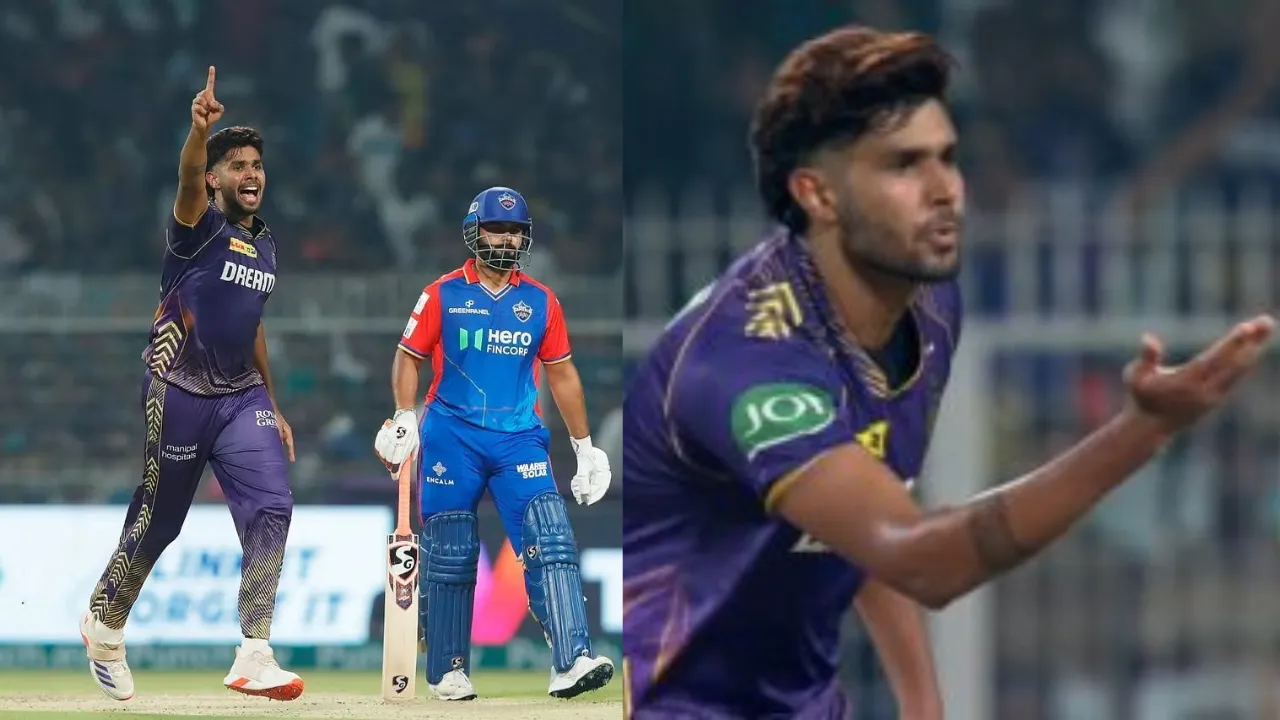 Harshit Rana's flying-kiss celebration (Source: X)
