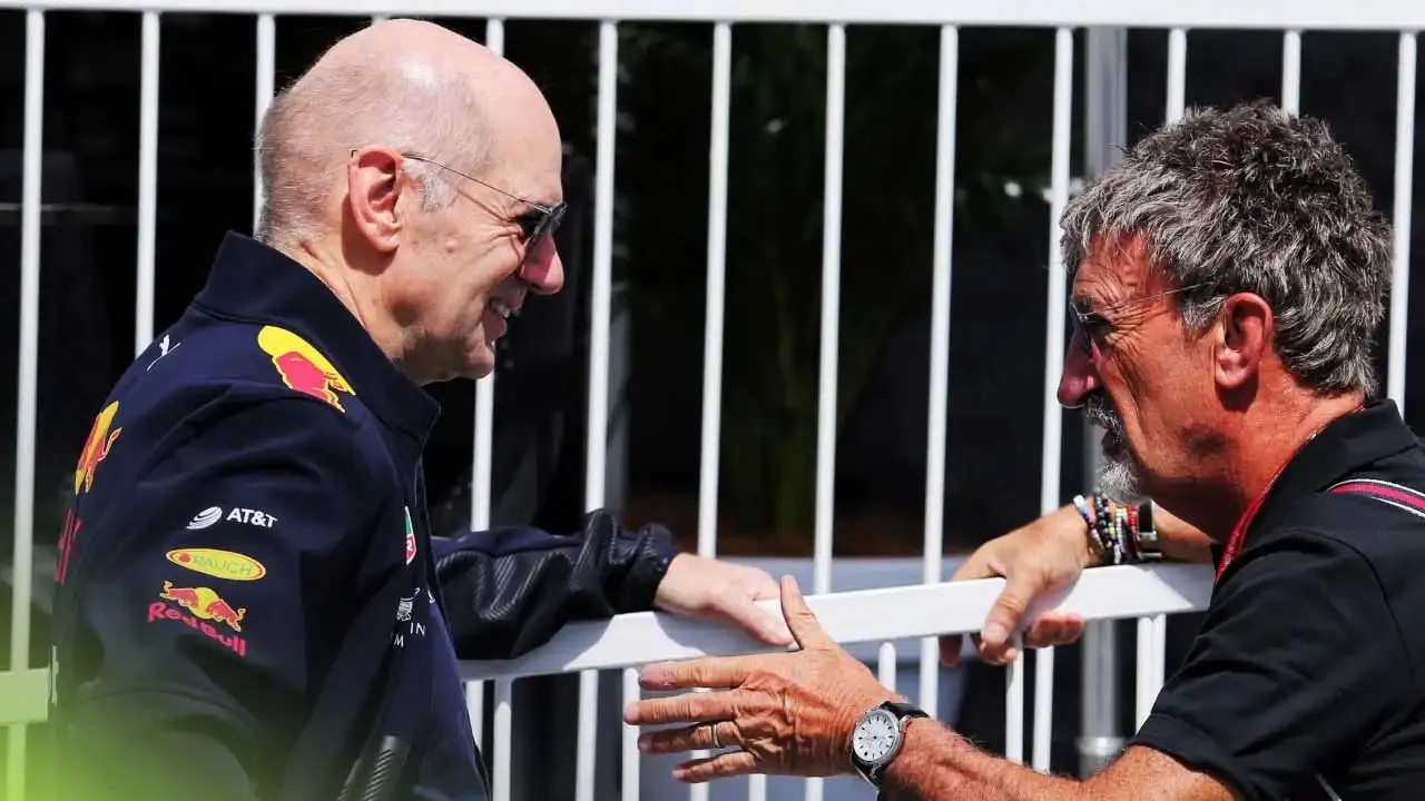 Adrian Newey with Martin Brundle 