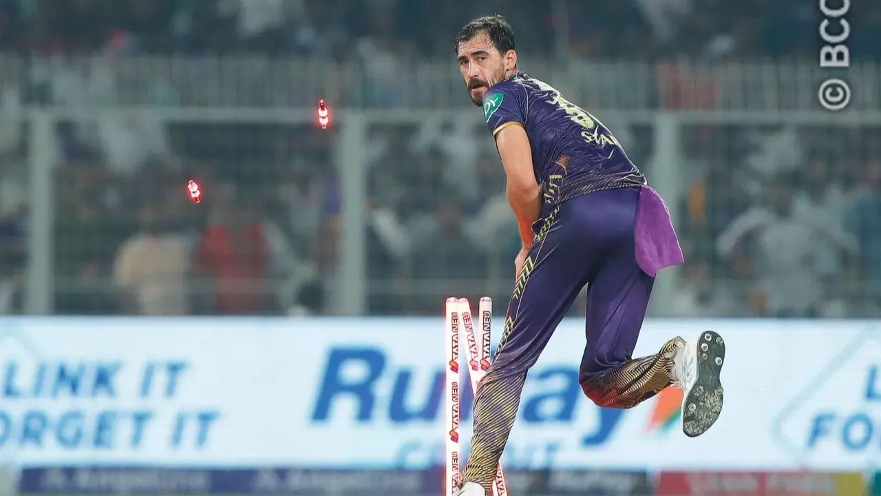 Mitchell Starc, KKR vs RR (Source - IPL/BCCI) 
