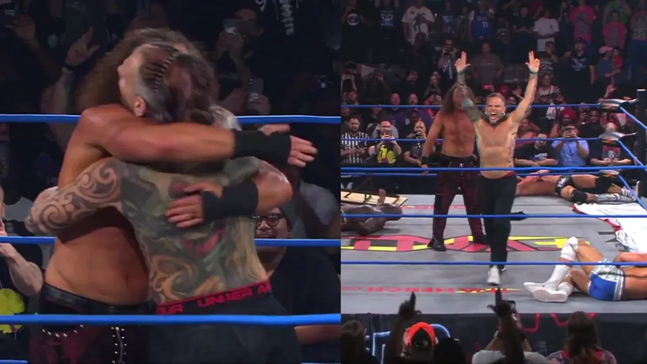 Jeff Hardy returns to TNA and assists Joe Hendry, Matt Hardy, and Nic Nemeth